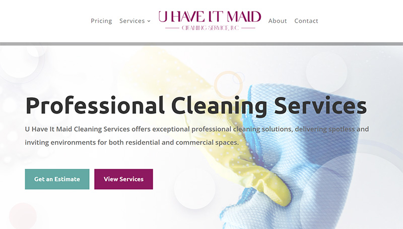 U Have It Maid Cleaning Service website